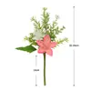 Flores Artificiales de Seda para Novias y Damas de Honor, Fabricación de Ramos, Decoración del Hogar, Imanes para Refrigerador, Flores Artificiales, Flores de Loto con Astas de Ciervo Atadas a Mano