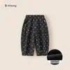 Bangxuan Huzhou Zhili Ropa Infantil Pantalones de Niño Invierno Nuevo Estilo Puntos Plus Terciopelo Joggers Infantiles Pantalones Largos de Niña