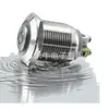 Botón de metal de 19 mm, luz LED estándar de encendido, interruptor de llave de autobloqueo/autorestablecimiento, pie de tornillo, interruptor impermeable