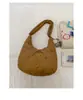 Bolsa de Lona Transfronteriza para Mujer, Hombro Único, Estilo Perezoso, Artística, Estilo Ins Japonés y Coreano, Simple, Gran Capacidad, Estampado de Letras, Mochila Escolar para Estudiante