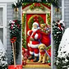 Nova cortina de porta transfronteiriça para decoração de festa de Natal, banner de porta, bandeira pendurada, pano pendurado, bandeira, capa de porta, adereço, bandeira de atmosfera