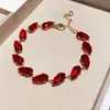 ¡Jardín Lolita! Pulsera de Zirconia Dopamina Colorida Forma de Gota de Agua, Pulsera de Nicho de Lujo Ligero, Joyería de Lujo de Gama Alta