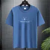 Moda Casual Personalizada Transfronteiriça Camiseta Masculina de Verão Gola Redonda Manga Curta Tamanho Grande Estampada Marca Tendência Manga Meia Versátil