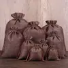 Bolsa de cordón de lino sintético al por mayor de Amazon, bolsa de lino compuesto para vino tinto, cordón de mano, bolsa de almacenamiento de brocado para juegos culturales
