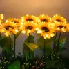 Nueva Lámpara de Girasol de 6 Cabezas Lámpara Solar Led para Jardín Decoración de Césped de Jardín al Aire Libre Macetas Lámpara de Paisaje de Atmósfera