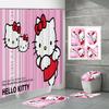 Fabricante Original E-commerce Transfronteiriço Impressão Digital 3D Poliéster Impermeável Cortina de Chuveiro para Banheiro Série Hello Kitty Vendas Diretas da Fábrica