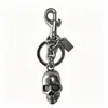Estilo Punk Calavera 3D Llavero de Metal Encanto de Bolso de Moda Genial para Hombres y Mujeres Nicho Retro Colgador de Llaves de Coche Decoración
