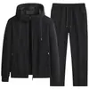 Nuevo Traje Deportivo Casual para Hombre Otoño e Invierno Chaqueta de Algodón Correr al Aire Libre Fitness Moda Ropa Deportiva Conjunto de Dos Piezas