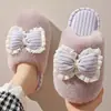 Pantuflas de Algodón para Mujer Otoño/Invierno 2026 Nuevo Estilo para Interiores Hogar Antideslizantes Cálidas de Felpa Silenciosas para Piso del Hogar