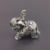 Pingente de elefante 3D tridimensional em liga requintada DIY Estilo nacional Acessórios para pingente de carro Bolsa colar fabricantes atacado