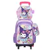 Nueva Lindo Carrito Escolar para Estudiantes de Primaria Grados 3~6 Set de Tres Piezas de Dibujos Animados Mochila Escolar de Dos Ruedas Seis Ruedas para Niños Lista para la Venta