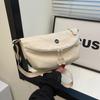 Bolso de Color Sólido Nicho Lona Bolso Pequeño Bolso de Mujer 2025 Nuevo Bolso de Mujer Estilo Coreano Bandolera Bolso de Hombro Moderno Bolso Dumpling