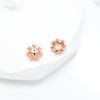 Accesorios para joyería DIY encaje florero microincrustado de flor pulsera de perla y cristal accesorios espaciador chapado en oro de 18 quilates