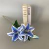 Flores Artificiais de Lírio de Duas Cabeças Impressas em 3D para Decoração de Piso de Salão de Casamento, Flores Artificiais para Móveis de Hotel e Adereços de Fotografia