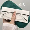 Gafas Sin Montura de Titanio Puro Ultraligeras para Hombre, Sin Montura, Montura Grande para Mujer, Anti-Luz Azul, Fotocromáticas, Se Pueden Personalizar con Lentes Graduados