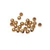 Cuentas espaciadoras de oro al vacío de 24k que no se decoloran, brillantes con agujero pasante, cuentas de cobre sólido, accesorios para pulsera, pulsera DIY, accesorios para abalorios