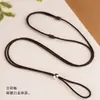 Cordão de Lanyard com Argola Fina Fivela de Segurança Pingente Corda de Reposição Anel de Ouro com Diamante Pingente de Jade Cordão de Colar Ajustável para Homens e Mulheres