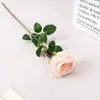 Flor artificial de rosa Juliet Austin de un solo tallo al tacto suave, flor de seda, flor falsa, planta verde para decoración de boda, mesa y arreglo de entrada