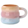 Caneca de Café de Cerâmica Personalizada Criativa Estilo Europeu com Alto Apelo Estético, Caneca Transfronteiriça em Formato de Pneu com Esmalte de Gergelim, Copo de Água para Presente