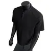Directo del fabricante, camiseta de verano para hombre de manga corta ajustada, polo básico pesado de color liso