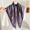 Lenço quadrado étnico de 70% algodão e linho, lenço de pescoço feminino estilo coreano, lenço de cabeça fino, lenço de veludo