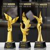 Nueva Medalla de Competencia de Trofeo de Resina Souvenir de Producción Evento de Honor Premio Trofeo con Base de Cristal Personalización