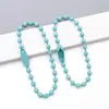Cadena de Cuentas Redondas Pintadas de Colores, Grosor 2.4 mm, Cadena para Bolsos DIY, Accesorios de Cadena de Cuentas