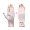 Guantes de Protección Solar Dedos Finos para Mujer Verano Conducción Antideslizantes Anti-ultravioleta Recolección de Té Guantes con Dedos