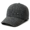 Estilo Nuevo de Invierno para Hombres de Mediana Edad y Mayores, con Forro de Terciopelo Grueso, Resistente al Frío, Gorra de Béisbol, Protección para los Oídos al Aire Libre, Gorra Cálida de Pico de Pato, Gorro de Algodón a Prueba de Viento