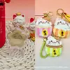Oro Puro 999 Flor Oro Rosa Colgante Serie Gatito de Peluche Correa Promoción de Transmisión en Vivo de Tiktok