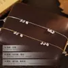 Colar de Franja com Diamante Cintilante em Prata Esterlina 925 para Mulheres, Exquisito, Simples e Descolado, Versátil para Celebridades da Internet, Corrente de Clavícula Cintilante e Extremamente Fina Novo