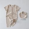 Ropa de Bebé Verano 2026 0-3 Meses Mameluco Mono de Bebé Color Avena Clase A Body de Algodón para Bebé