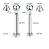 Joyería de Aleación de Titanio G23 Base de Tornillo Interno Base DIY Varilla Base Aretes Labret Piercings de Oreja Accesorios para Piercings
