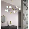 Luminárias Nórdicas, Vidro Feijão Mágico, Lustre para Sala de Estar, Restaurante Criativo Personalizado, Quarto Minimalista Pós-Moderno, Luminária Molecular de Luxo Leve