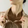 Collar de Lujo Accesible con Colgante de Titanio y Oro de 18K con Forma de Gota de Lava, Estilo Ins de Celebridad de Internet Europeo y Americano, Versátil, de Nicho, Gama Alta para Mujer