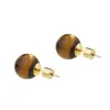 Pendientes Maillard Ámbar Retro Estilo Hong Kong Ojo de Tigre Lujo Accesible Gama Alta Nicho Otoño e Invierno Pendientes Elegantes