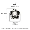 Plata de Ley S925 5mm Tapa Hueca Flor Espaciador Accesorios de Plata Tailandesa Pulsera de Cristal DIY Collar Accesorios para Joyería