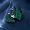 Broche de Borboleta de Indústria Pesada de Luxo com Zircônia Completa Nicho Sentido Avançado Micro Incrustado Corsage de Inseto Acessórios para Jaqueta de Terno Feminino Broche