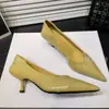 Sapatos Femininos Novo Estilo Primavera 2026 para Todas as Estações, Salto Alto de 5cm para Ambiente de Trabalho Europeu e Americano, Sapatos de Bico Fino Simples e Versáteis, Sapatos para o Dia a Dia