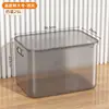 Caja de Almacenamiento Transparente Caja de Almacenamiento de Plástico para el Hogar para Juguetes y Snacks Cesta de Almacenamiento Grande Espesa para Acabar con la Ropa en el Armario