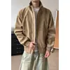 Chaqueta retro fitean de corte holgado con cuello mao para hombre, primavera y otoño, talla grande, elegante chaqueta tie-dye estilo americano para hombre cl