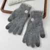 Guantes de Dedos Divididos Invierno para Mujer Nuevos Engrosados Cálidos Color Puro Lindos Estudiante Ciclismo Resistentes al Frío Tacto Lana Pantalla Táctil Guantes para Mujer