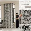Cortinas Jacquard de Veludo Vintage Estilo Francês com Toque de Luxo para Quarto, Blackout para Sala de Estar de Luxo Leve, Novo Tecido Preto e Branco