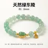 Pulsera Colgante de Calabaza de Fluorita Verde Natural para Mujer, Moderna y Favorecedora, Regalo para Novia o Mejor Amiga, Joyería al por Mayor