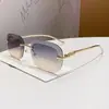 Gafas de Sol de Lujo Sin Marco con Marco de Metal con Cabeza de Leopardo Europea y Americana para Mujer, Gafas de Sol con Visera a la Moda para Hombre