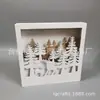 Decoraciones de Escena Navideña LED de Madera Manualidades de Madera
