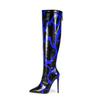 2026 Nuevas Botas de Moda Extrafinas con Estampado de Cebra Estilo Europeo y Americano Punta Fina Versátiles Botas de Moda de Tacón Súper Alto para Mujer