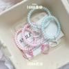 Colgante Kt Transparente de Verano Cuerda para Teléfono Pulsera Corazón de Niña Goma para el Cabello Sin Costuras Ins Dulces Accesorios para el Cabello Regalo para Mejor Amiga