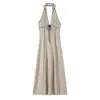 Estilo Europeo y Americano Transfronterizo Z Nueva Moda Elegante Ropa para Mujer al por Mayor Vestido con Ribete de Color de Contraste 7231727