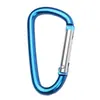 No. Hebilla de alpinismo de aleación de aluminio para exteriores con forma de D, 5 unidades, gancho para equipaje, accesorios de viaje externos, fabricantes al por mayor